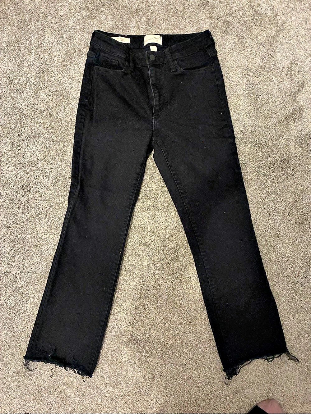 Universal Thread Ankle Bootcut Black Jeans Waist 4